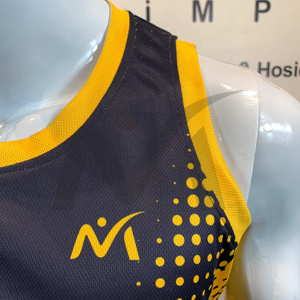 Recién llegado, camisetas de baloncesto de Color amarillo marino, impresión por sublimación personalizada, tela de poliéster transpirable, Camiseta deportiva de talla grande - Product Image 6
