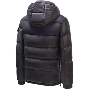 Men Puffer <b>Jacket</b> with <b>Canvas</b> Fabric Stand Collar Breathable & Quick Dry Ultimate Warmth Winter <b>Jacket</b> - Product Image 3