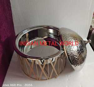 Cacerola de acero inoxidable creativa, utensilios de cocina, olla caliente para servir alimentos, para decoración de fiestas de boda, platos de cazuela - Product Image 6