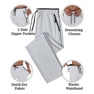 กางเกงสเวตเตอร์ถักตรงลายทางโค้ง20025กางเกงสำหรับผู้ชายกางเกงวิ่งแห้งเร็วแบบสตรีทแวร์แบบกำหนดเอง - Product Image 5