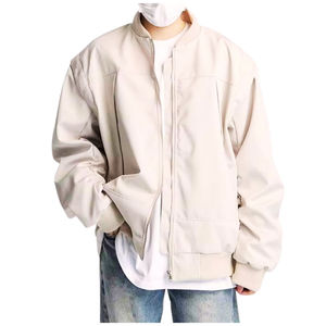 แจ็กเก็ตบอมเบอร์มีซิปเสื้อแจ็กเก็ตอย่างเป็นทางการแฟชั่นสไตล์สตรีทแวร์อบอุ่นลำลองอินเทรนด์สำหรับฤดูหนาว - Product Image 4
