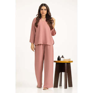 Pantalones Anchos de Cintura Alta y Corte Regular, Pantalones Casuales de Crepé WM-COD-WS25-009B, Tela de Crepé Transpirable - Product Image 2