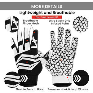 Gants de football américain entièrement personnalisables Gants à prise en main de qualité professionnelle de qualité supérieure Récepteurs larges Joueurs de monteurs de ligne - Product Image 2