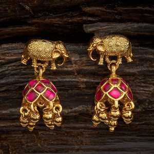 Pendientes Colgantes Vintage Silver Temple, Chapados en Oro Blanco con Diseño Floral y Animal, para Boda, Joyería Cristiana-160632 - Product Image 1