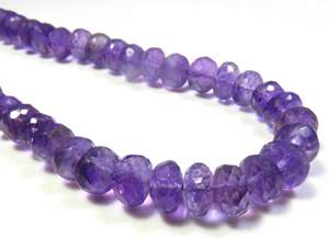 Cuentas facetadas de amatista brasileña de 7,5-8mm, 10 \ "hebra, piedra preciosa Rondelle púrpura Natural, piedras preciosas sueltas, amatista Natural 100% - Product Image 3