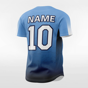 Camisetas de Béisbol Unisex de Primera Calidad, Blancas con Rayas Azul Cielo, Estilo Deportivo, Tallas Grandes, Secado Rápido, Transpirables, Diseño Personalizado, Transferencia Térmica - Product Image 4