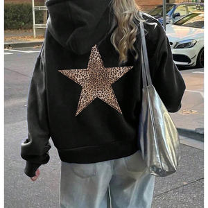 Venta al por mayor de fábrica de estilo informal de impresión de su marca las mujeres baratas de alta calidad con etiquetas personalizadas Mujeres Sudadera con capucha ecológica - Product Image 3