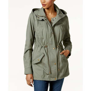 Giacca Bomber Reversibile da Donna Style & Co, Taglia Media, in Cotone con Cappuccio, Traspirante, in Velluto a Coste e Raso per l'Autunno - Product Image 1