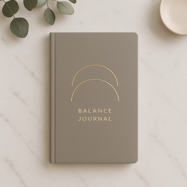 LABON Balance Journal Hardcover Notebook for Mindfulness Self Care Daily Reflection Mental Wellness and Personal Growth Writing