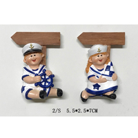 Cadeau de voyage peint à la main avec logo personnalisé Norvège Danemark Statue de pirate suédois Aimant en résine 3D de pirate Souvenirs Aimant de réfrigérateur