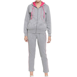 Survêtement en molleton pour femme, coupe ajustée, tendance, confortable, fermeture éclair, vente chaude - Product Image 1