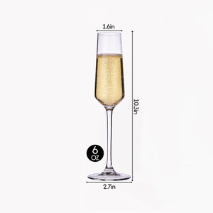 Flûtes à champagne personnalisées en cristal de qualité supérieure de 200 ml pour célébrations d'anniversaire et fêtes de mariage – Vente en gros - Product Image 2