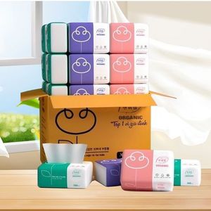 High Quality Square Bottom Bags Vietnam Supplier's Custom Strong PE Plastic Tissue <b>Paper</b> Packaging Durable Features - Product Image 4