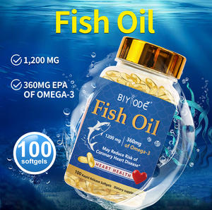 BIYODE Omega 3 Fish Oil Softgels 1200 мг рыбий жир с 360 мг Омега-3 <span class=keywords><strong>EPA</strong></span> <span class=keywords><strong>DHA</strong></span> для ежедневной поддержки организма, 100 мягких капсул - Product Image 2