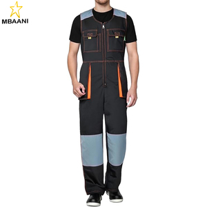 Combinaisons sans manches pour hommes, vêtements de travail multifonctionnels pour mécaniciens, combinaisons de travail élégantes, salopettes, combinaisons cargo - Product Image 1