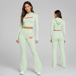 Conjunto de Dos Piezas de Ropa de Salón para Mujer, Camiseta de Manga Larga y Leggings, Venta al Por Mayor, 2026 - Product Image 2
