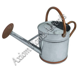 Axiom Home Accents Directo DE LA India Modern Silver Indoor & Hanging Plant Decor Hechos a mano Metal Water Can - Product Image 4