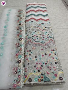 Embroidery Sequence <b>Fabric</b> Designer Fancy Cloth - Product Image 2