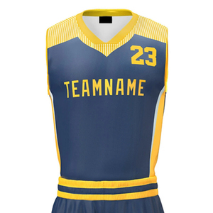 Maillot de basket-ball réversible 100% polyester à prix avantageux, respirant, ensemble uniforme de basket-ball pour hommes, jeunes et enfants - Product Image 4