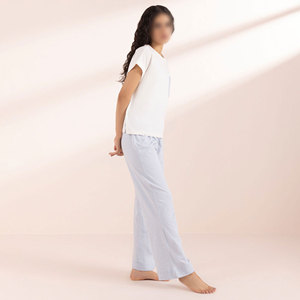 Ropa de dormir de tela de punto suave y peso ligero de calidad superior para mujer, traje de noche transpirable para uso en invierno, venta al por mayor - Product Image 3