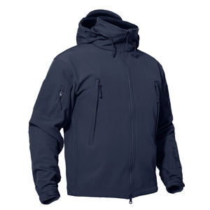 Uniforme de travail de randonnée en plein air pour hommes, softshell imperméable et chaud pour l'hiver avec col montant, vêtements en polaire pour l'intérieur - Product Image 1