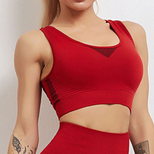 Sujetador Deportivo de Yoga y Fitness para Mujer, de Alta Calidad, Sin Costuras, de Spandex, Liso, para Correr, con Logotipo Personalizado, en Pakistán - Product Image 2