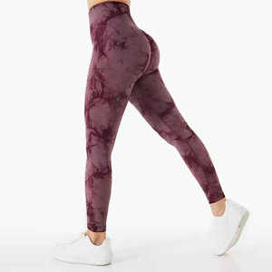 Women's XL Push-Up Scrunch Butt Gym Spandex/Nylon <b>Leggings</b> Seamless Yoga Pants with Logo for Sports Fitness Printed <b>Pattern</b> - Product Image 2