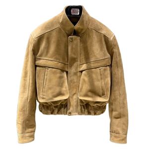 Veste en cuir suédé de haute couture pour homme, veste en cuir de vache véritable 2025 - Product Image 1
