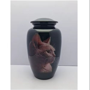 โถบรรจุอัฐิสัตว์เลี้ยงแบบอเมริกัน ทำจากวัสดุสแตนเลสอะลูมิเนียมสั่งทำพิเศษ ขนาด 220 ลูกบาศก์นิ้ว - Product Image 1