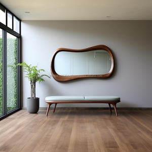Miroir mural en bois Art Déco compact et léger, artisanal et écologique KALATRI, pour la décoration de la maison, l'entrée, la salle de bain - Product Image 6