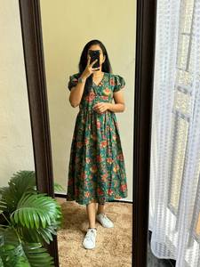 Hermoso Maxi con estampados de puro y rico algodón suave con colores y patrones únicos - Product Image 4