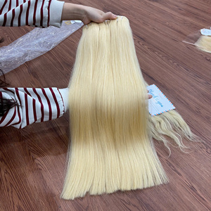 Haute qualité 100% Double dessiné vietnamien vierge Remy Extension de cheveux vague naturelle Machine Double trame couleur blonde - Product Image 5
