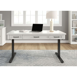 Bureau debout réglable en hauteur en acier DESK-0073 par Elsadig, bureau d'ordinateur rectangulaire à structure métallique - Product Image 1