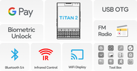 Teléfono Inteligente Resistente 5G con NFC, 12+512 GB, Pantalla de 4.5'', Dimensity 7300, 5050 mAh, Smartphone Unihertz Titan 2, Teléfono Celular Android 15