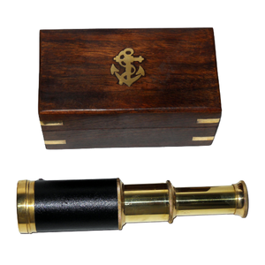 Arrivée fraîche en laiton Antique télescope trépied Marine support télescope cadeau article boîte en bois télescope avec laiton Antique Unique - Product Image 4