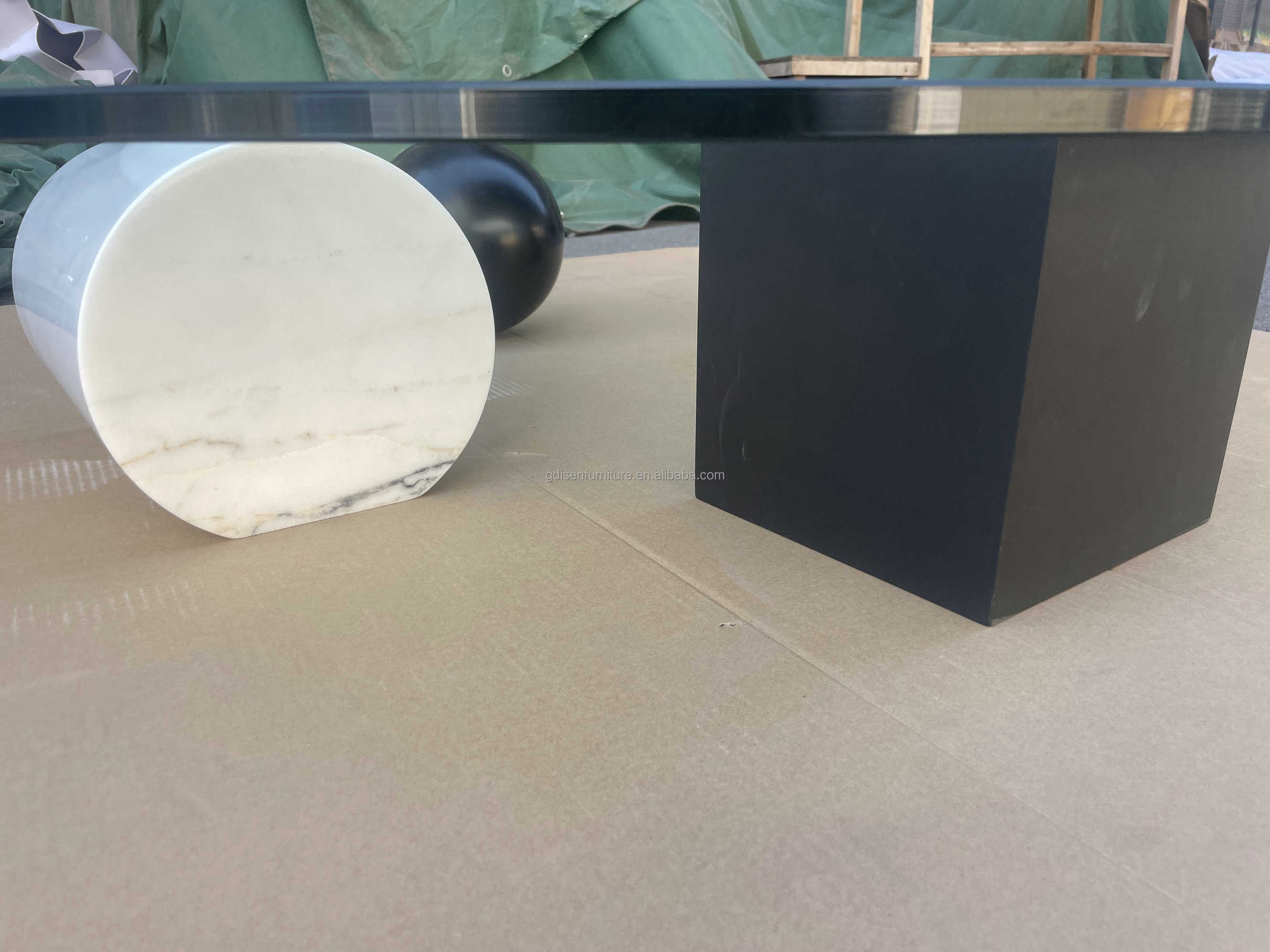 round wooden coffee table