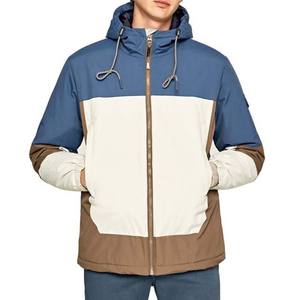 Veste coupe-vent à capuche avec fermeture éclair, patchwork, blocs de couleur, logo personnalisé, imperméable, respirante, vêtements pour hommes, vente chaude - Product Image 1