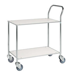รถเข็นโต๊ะสีขาวสำหรับโรงพยาบาล KM172-6 - Product Image 1