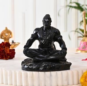 Handmade Hand-painted Resin Bajrangbali Hanuman Ji <b>Statue</b> for <b>Religious</b> Traditional Decoration and Gifting - Product Image 2