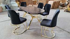 ชุดเก้าอี้รับประทานอาหารทันสมัย ดีไซน์ตามหลักสรีรศาสตร์ ทำจากโลหะและไม้ พร้อมคุณสมบัติปรับระดับได้ เหมาะสำหรับโรงแรม ห้องรับประทานอาหาร และห้องนั่งเล่นที่บ้าน - Product Image 3