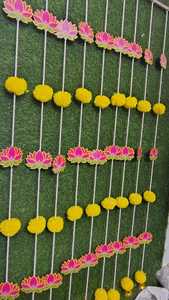 Guirlandes de fleurs artificielles MDF Lotus et marguerites pour décoration de plafond, avec chaîne de perles lourdes pour fleurs de marguerite moelleuses et suspensions en forme de cloche - Product Image 4
