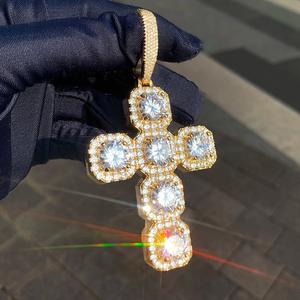 Luxe 925 argent Moissanite diamant glacé sac d'argent caution personnalisable Hip Hop Design pendentifs et breloques - Product Image 3