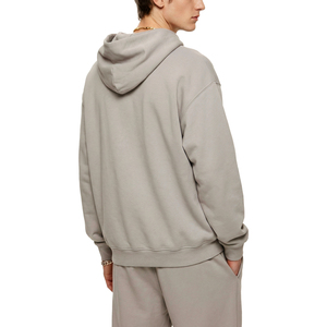 Sudadera con capucha Essential Boxy de peso pesado y hombros caídos, de algodón French Terry, con estampado serigrafiado, bordado y bajo sin rematar - Product Image 5
