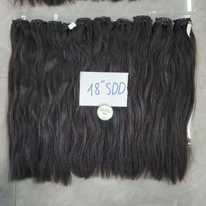 Vente en gros 100% cheveux humains vierges vietnamiens paquets de dentelle transparents droits naturels-cheveux Remy non traités peuvent être teints blanchis - Product Image 3