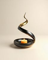 Candelabro de Metal con Diseño de Serpiente, Chapado en Oro Negro, Hecho a Mano, Decoración Elegante para el Hogar, Bodas, Navidad, Logotipo Personalizado
