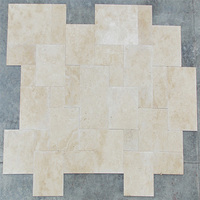 Carreau dégringolé en travertin 2023 fabriqué en turquie 1.2cm d'épaisseur ensemble de motifs extra légers décorations intérieures et extérieures murs et revêtements de sol