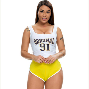 Pantalones cortos informales de verano para mujer, Mini botín Sexy de cintura media, lona transpirable de secado rápido, venta al por mayor, cierre de cordón ajustado - Product Image 5