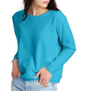 New Arrival Luxury Long Sleeve Round Neck Shoulder Slope Solid Comfortable Casual <b>Women's</b> Cotton Sweatshirt From Bangladesh - Product Image 1