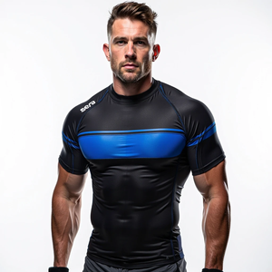 Camisa de compresión de manga completa Rash Guard sublimada para MMA y con protección UV en estilo Kimono Jiu Jitsu - Product Image 5