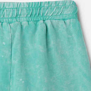 Short décontracté de grande taille pour hommes, délavé à l'acide, design personnalisé, taille élastique à l'avant, logo tissé, vente solide du fabricant OEM - Product Image 5